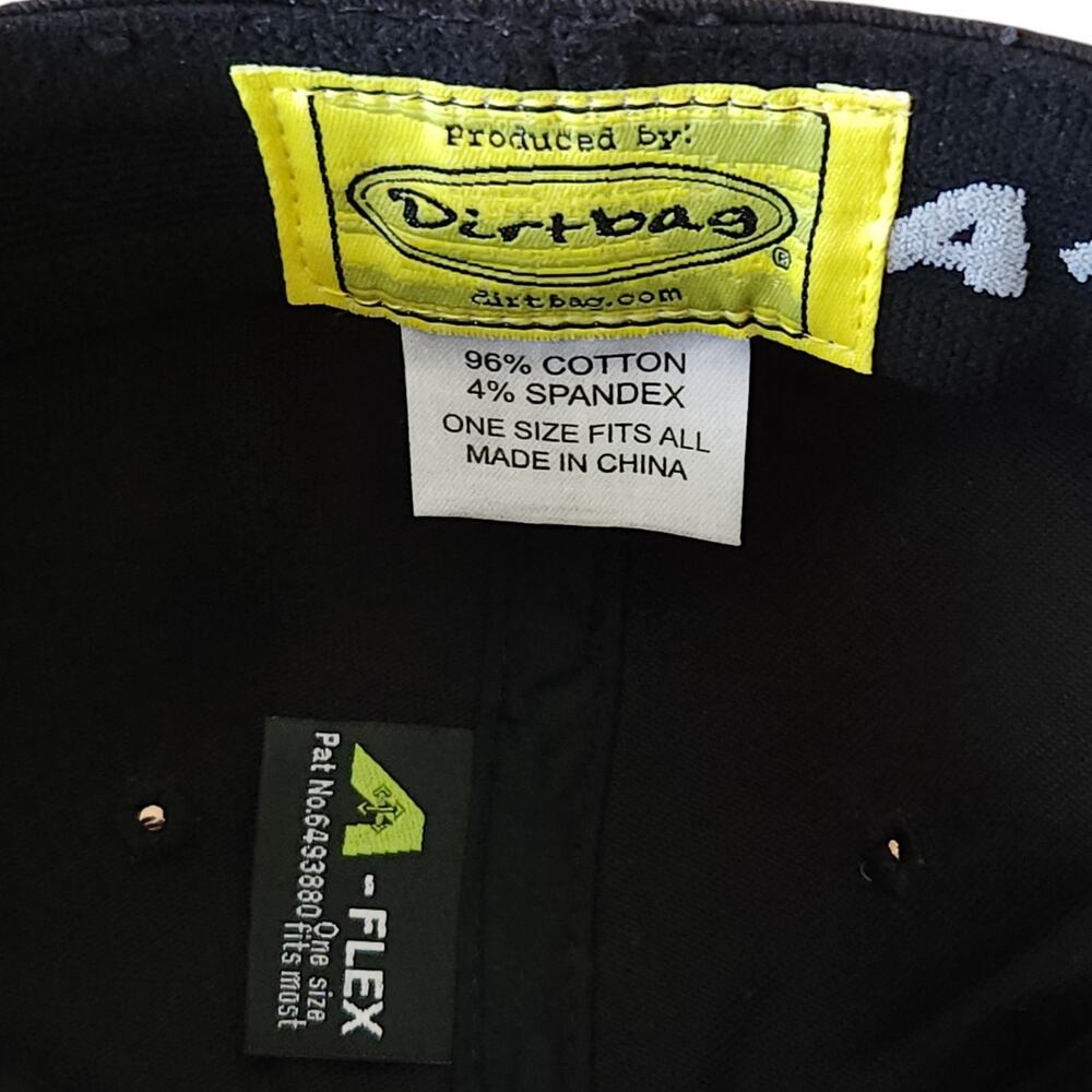 DIRTBAG Clothing Wear It 'Til It Stinks baseball cap black Flex Fit hat OS NEW - Picture 6 of 7
